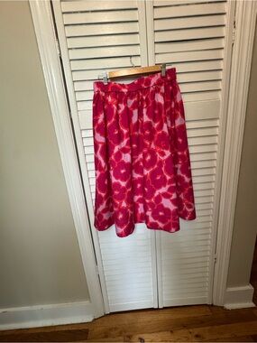 NWT Banana Republic Pink Floral A-Line Skirt